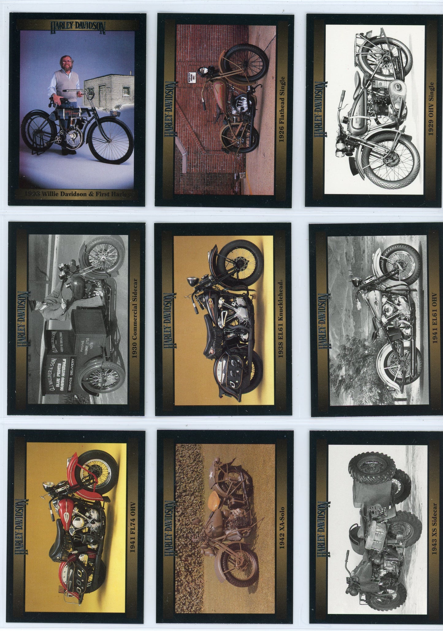 1992/93 Collect-A-Card Harley Davidson Motorcycle Complete Set (300 Cards)