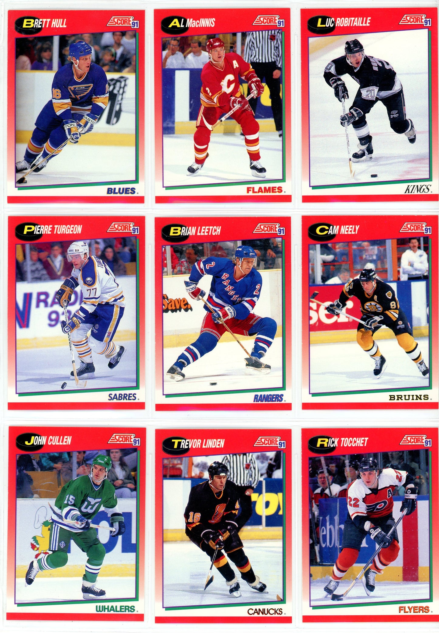 1991/92 Score Canadian Hockey Card Master Set (734 Cards) English Edition