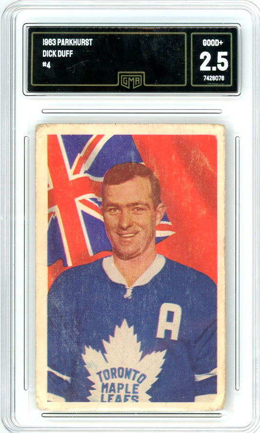 1963 Parkhurst Dick Duff Graded Card #4 GMA 2.5