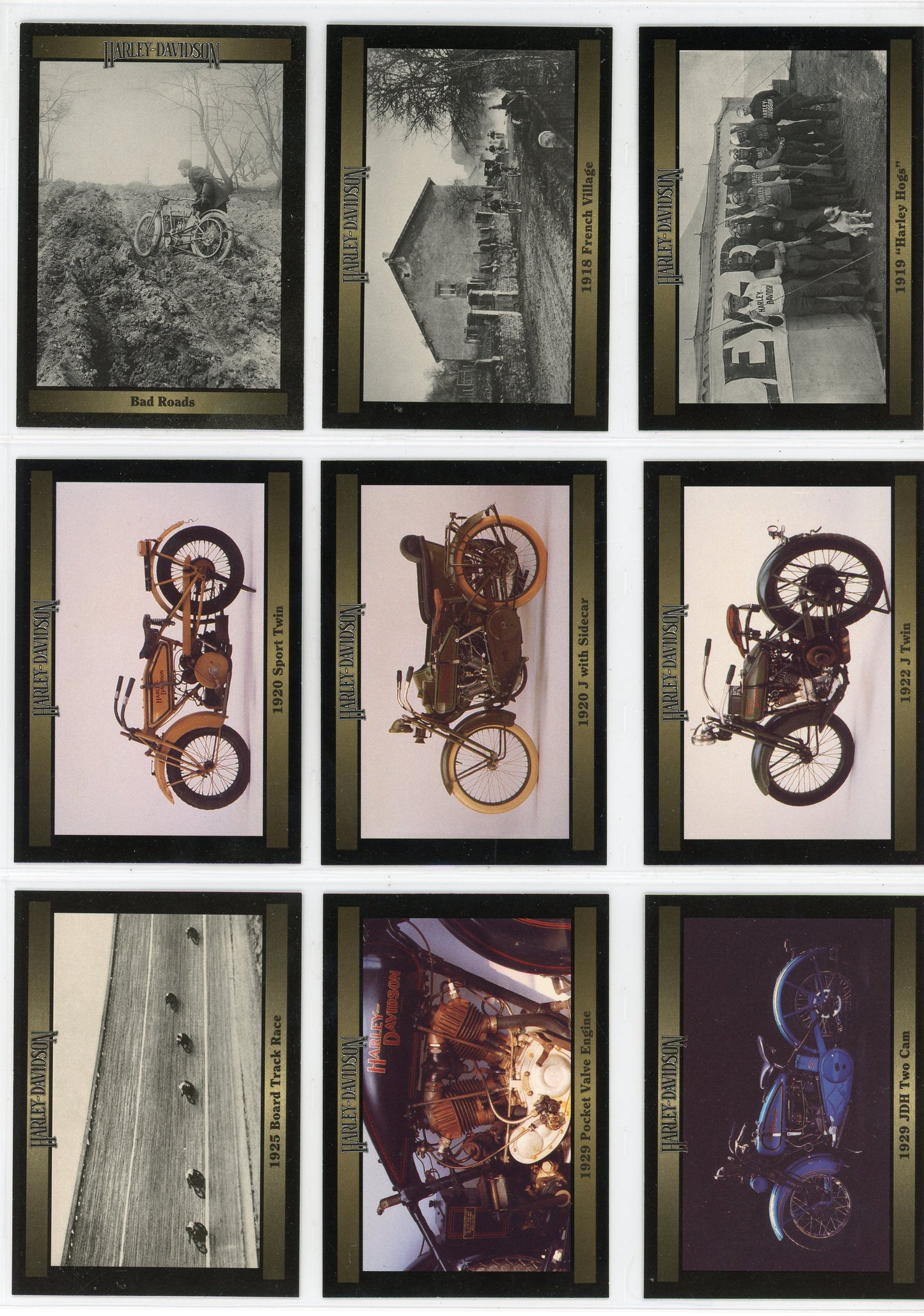 1992/93 Collect-A-Card Harley Davidson Motorcycle Complete Set (300 Cards)