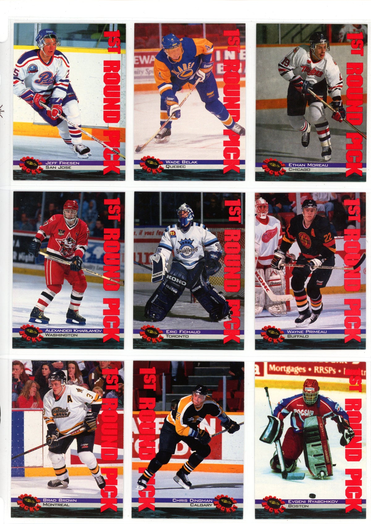 1994 Classic Games CHL Hockey (Series 1 / 1st Round Picks subset) Complete Set (120 Cards)