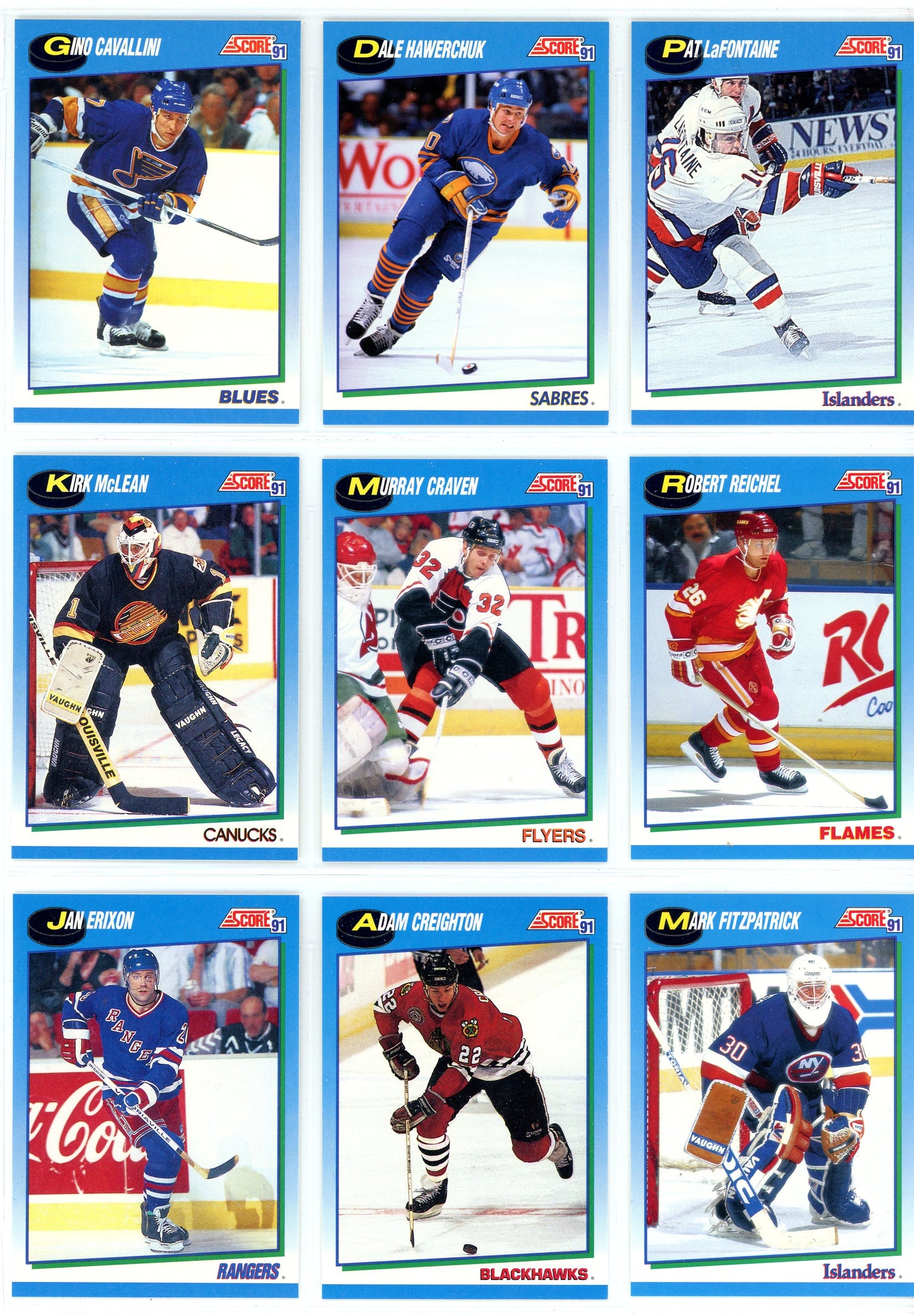 1991/92 Score Canadian Hockey Card Master Set (734 Cards) English Edition