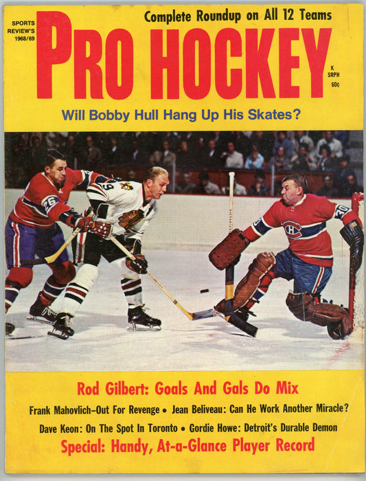 Sports Review's 1968-69 Pro Hockey Magazine Bobby Hull Very Rare!