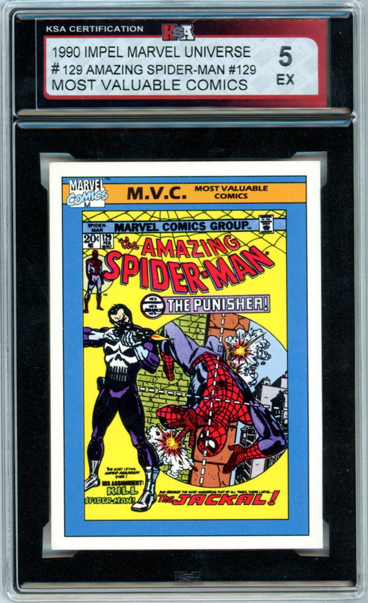 1990 Impel Marvel Universe Amazing Spider-Man #129 MVC Graded Card KSA 5