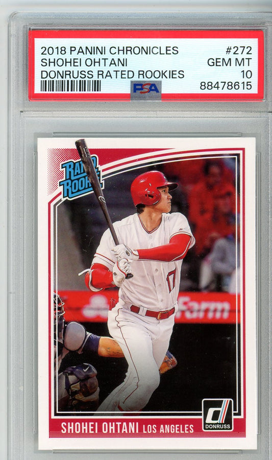 2018 Panini Chronicles Shohei Ohtani Graded Rookie Card #272 PSA 10