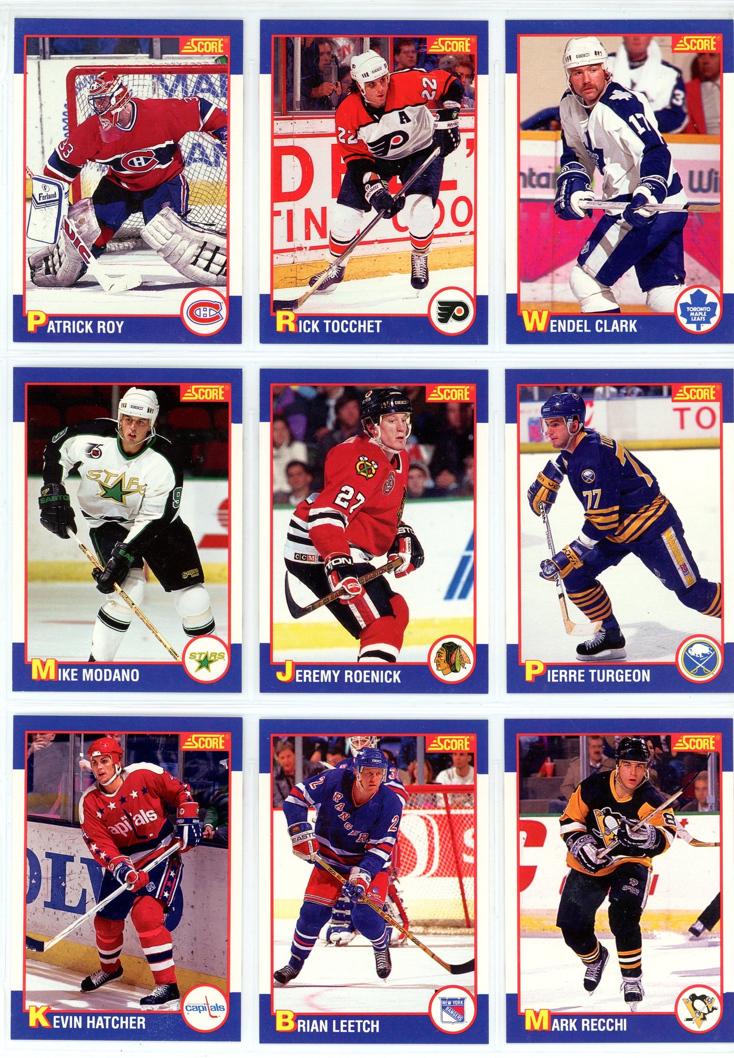 1991/92 Score Canadian Hockey Card Master Set (734 Cards) English Edition