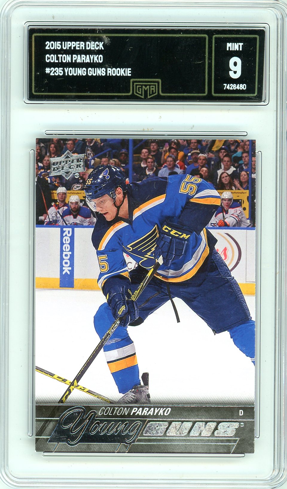 2015 Upper Deck Colton Parayko Graded Rookie Card #235 GMA 9