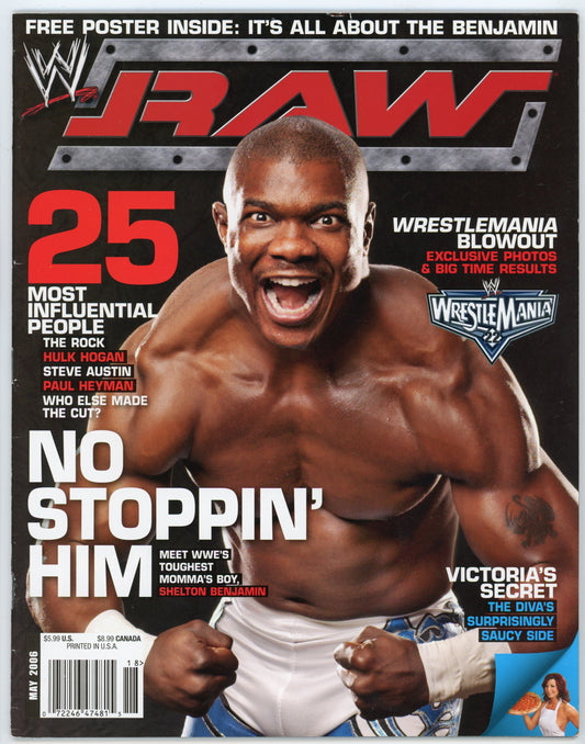 WWE Raw Vintage Wrestling Magazine (May 2006) Shelton Benjamin Cover
