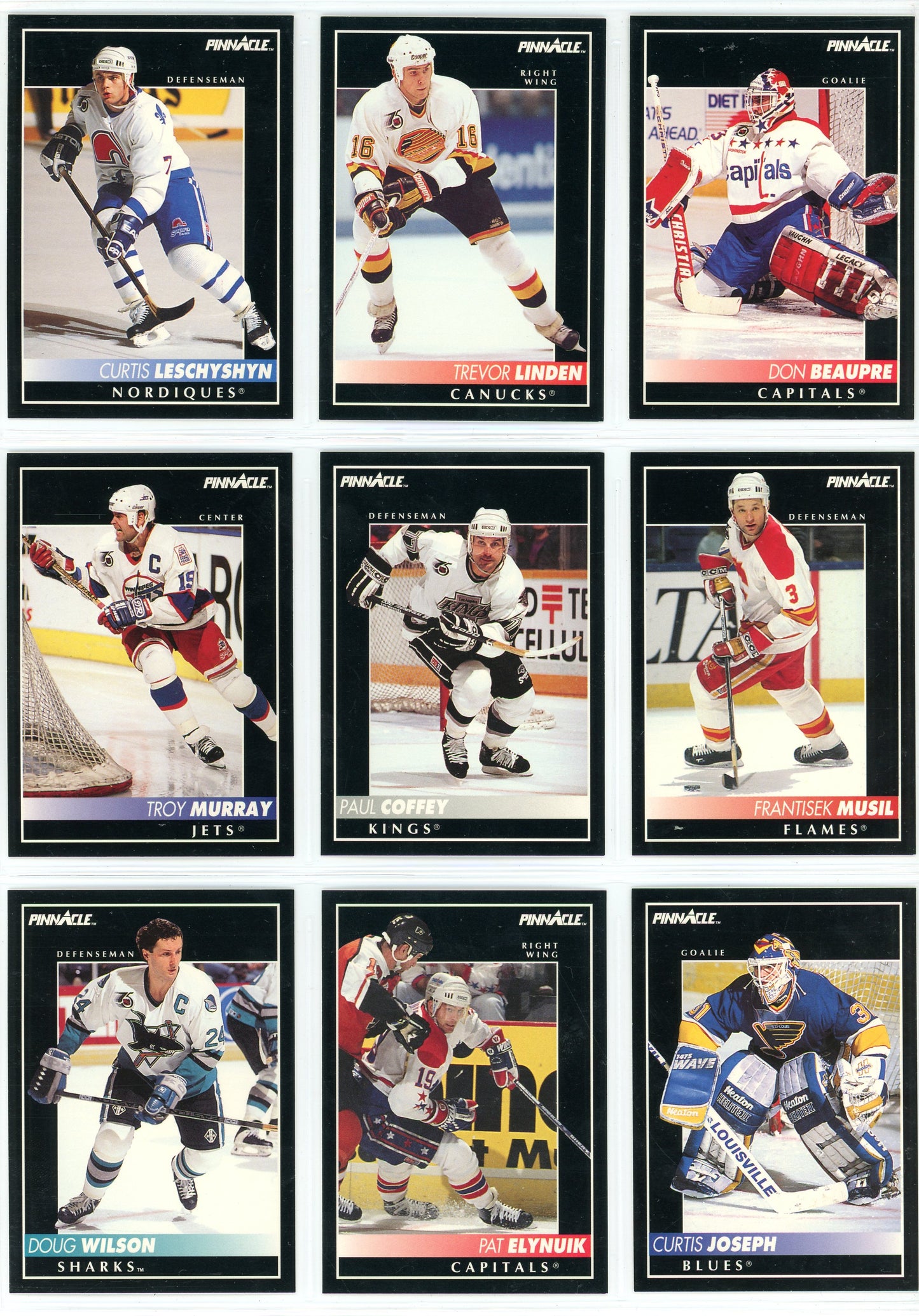 1992/93 Pinnacle Hockey Card Complete Set (420 Cards)