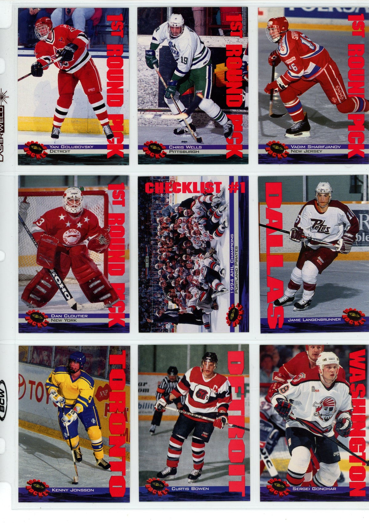 1994 Classic Games CHL Hockey (Series 1 / 1st Round Picks subset) Complete Set (120 Cards)