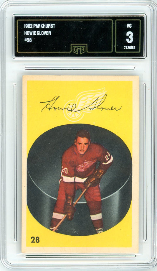 1962 Parkhurst Howie Glover Graded Card #28 GMA 3