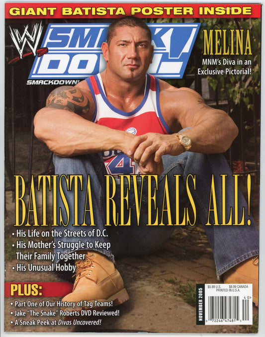 WWE Smackdown! Vintage Wrestling Magazine (November 2005) Dave Batista - No Poster