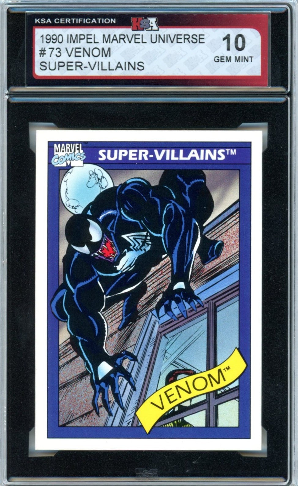 1990 Impel Marvel Universe Venom #73 Super-Villains Graded Card KSA 10