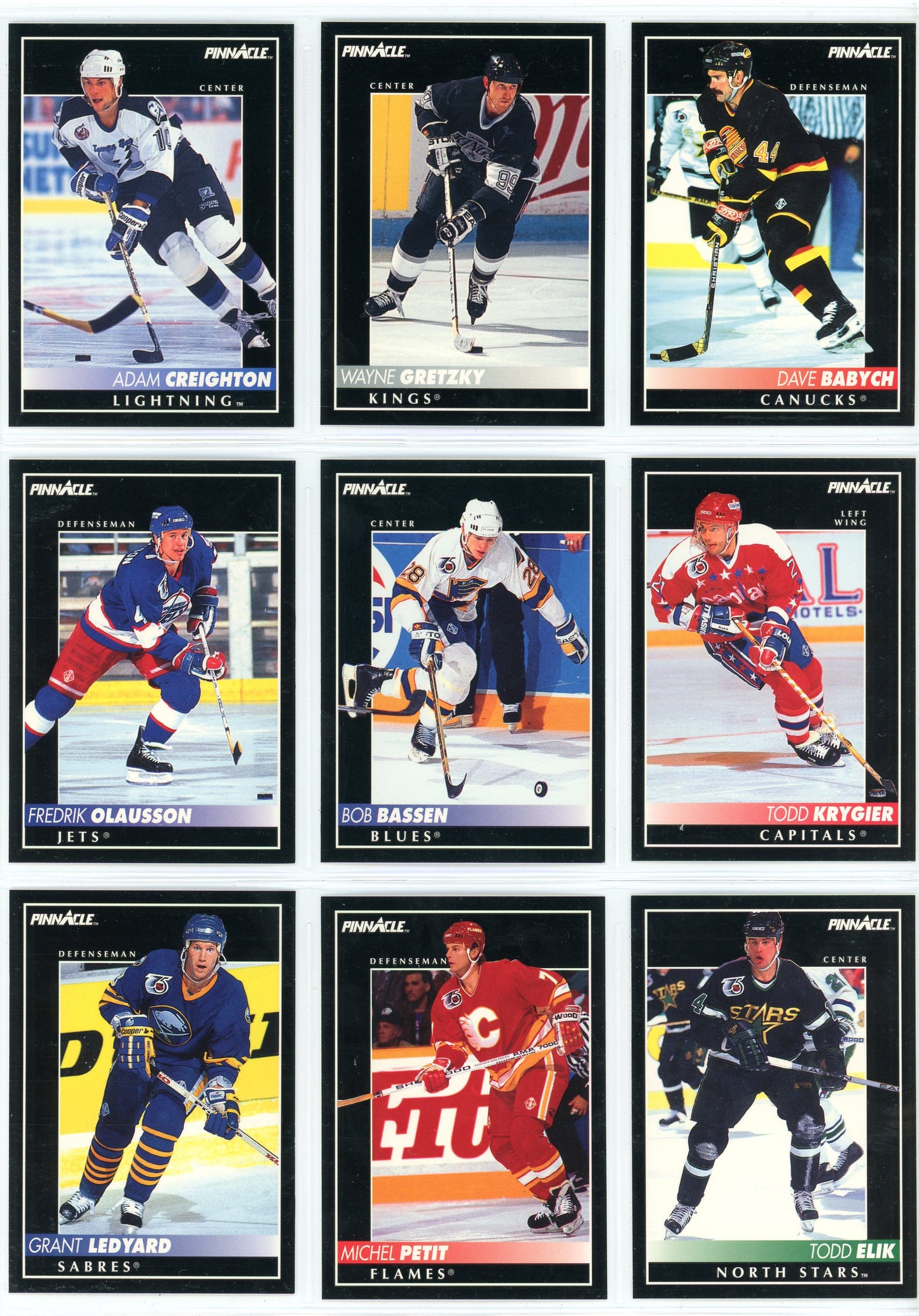 1992/93 Pinnacle Hockey Card Complete Set (420 Cards)