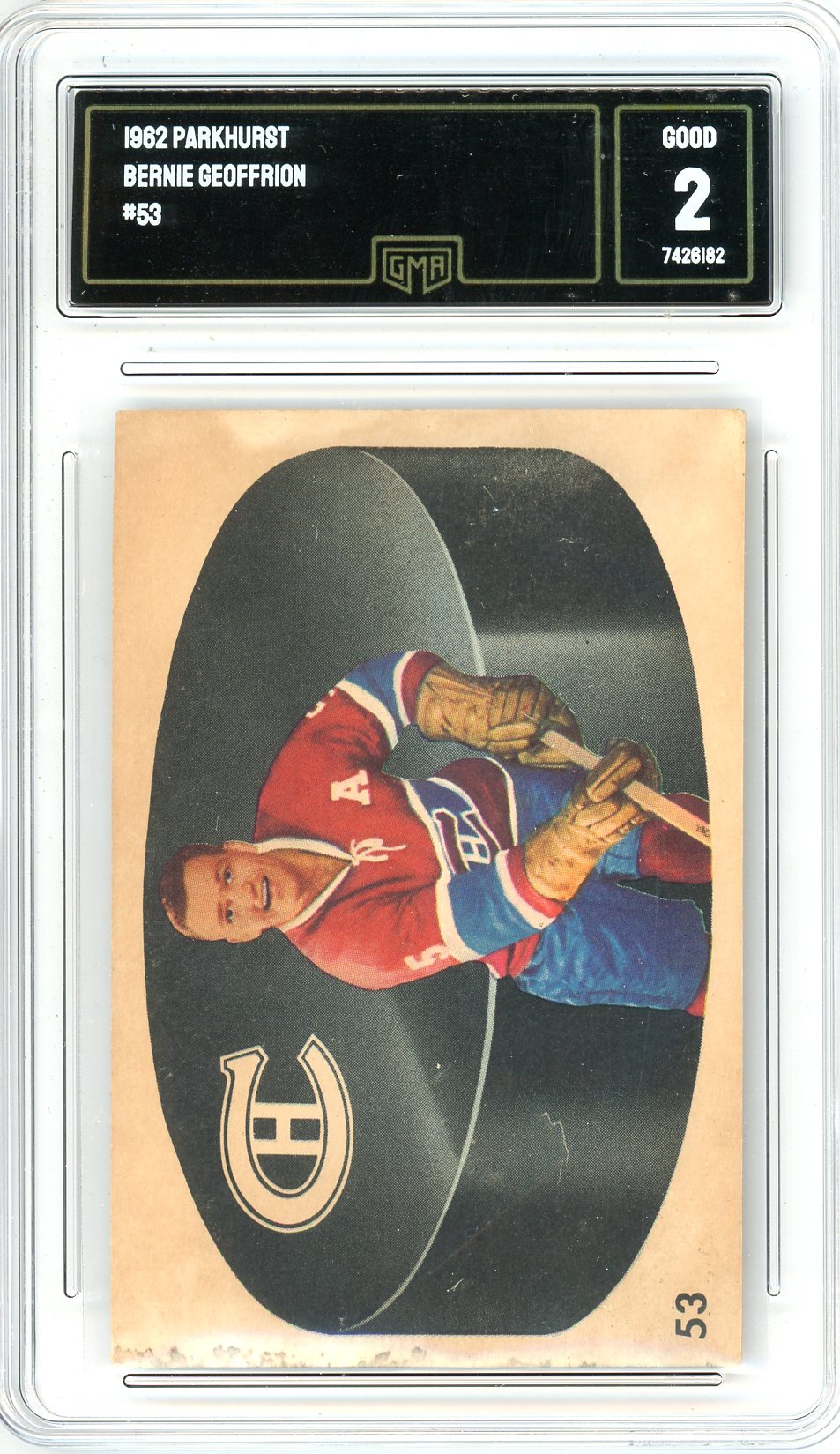 1962 Parkhurst Bernie Geoffrion Graded Card #53 GMA 2