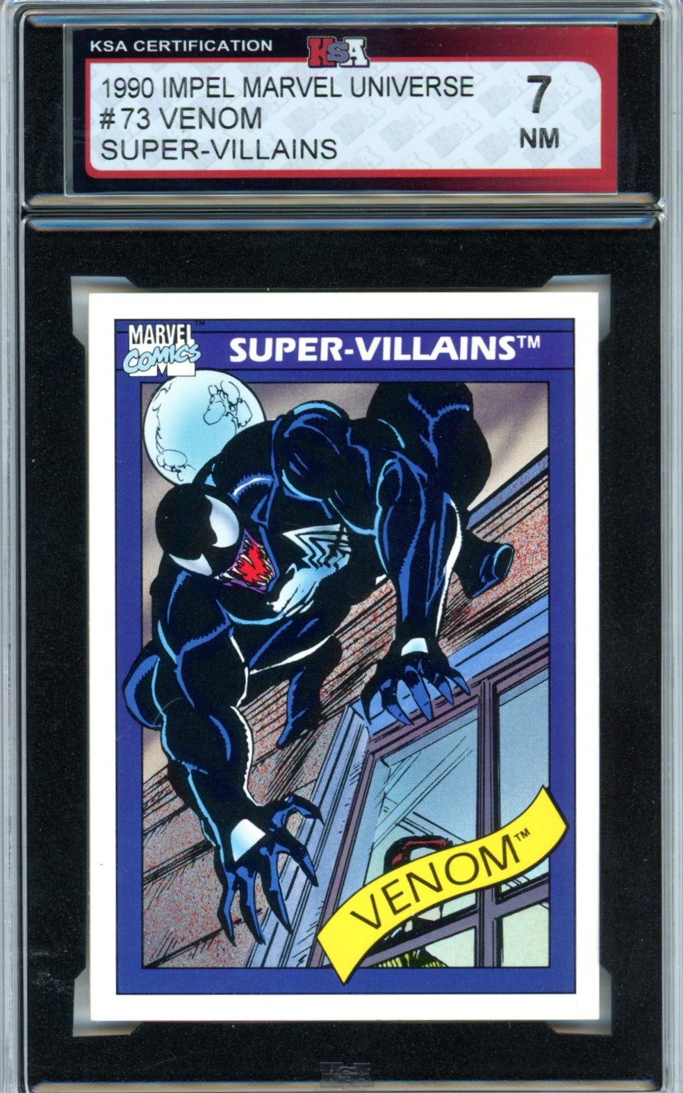 1990 Impel Marvel Universe Venom #73 Super-Villains Graded Card KSA 7