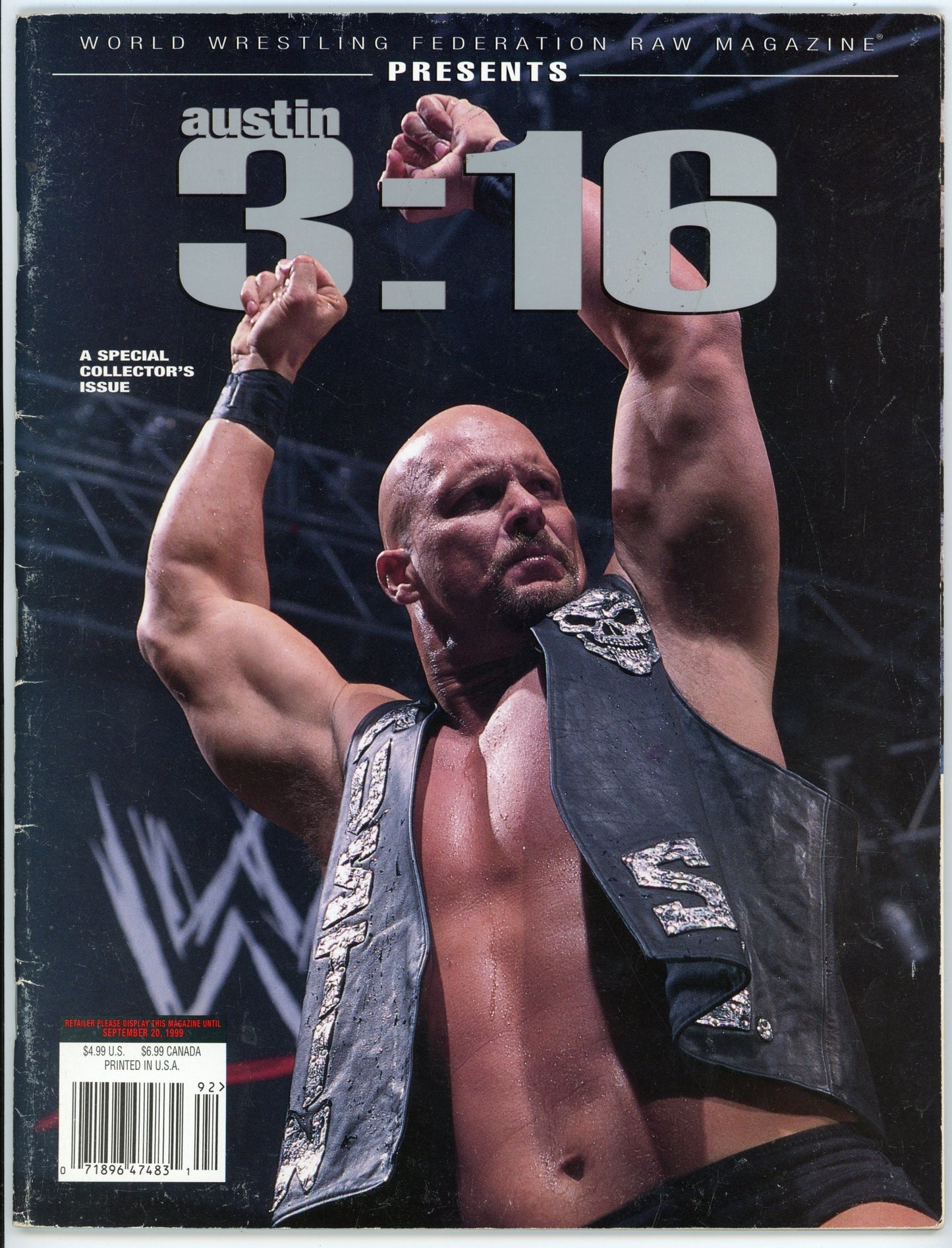 WWF WWE Raw Presents Austin 3:16 Vintage Wrestling Magazine (1999) Special Collector's Issue