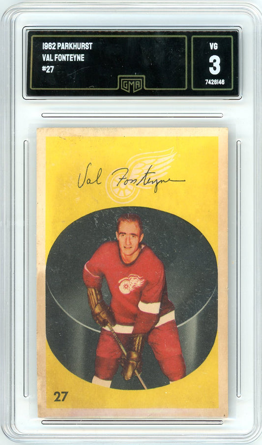 1962 Parkhurst Val Fonteyne Graded Card #27 GMA 3