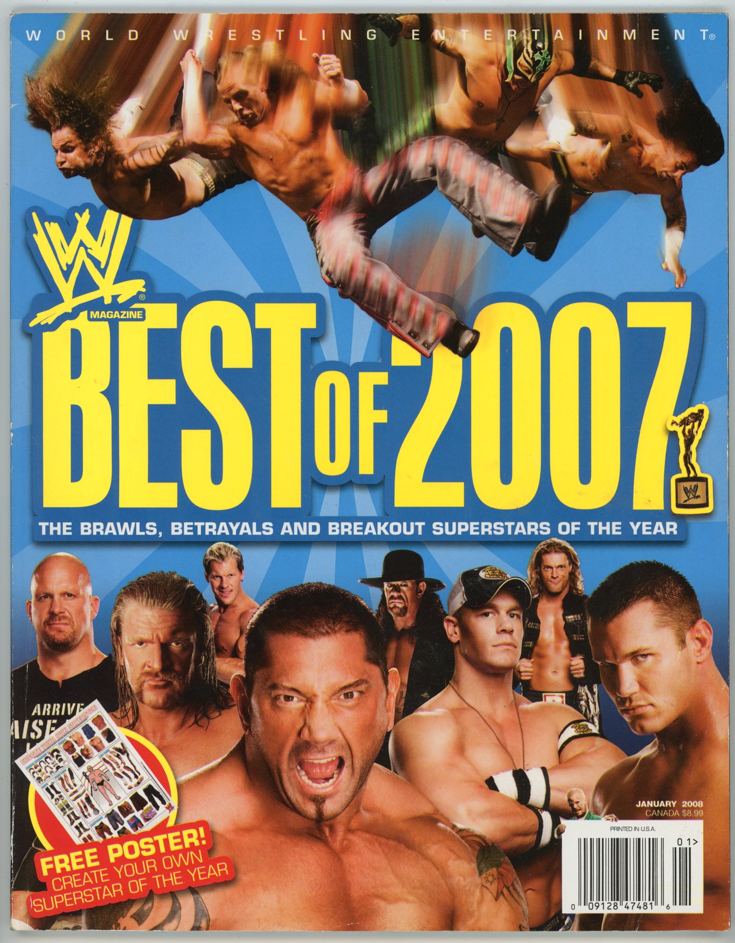WWE Best of 2007 Vintage Wrestling Magazine (January 2008) No Poster