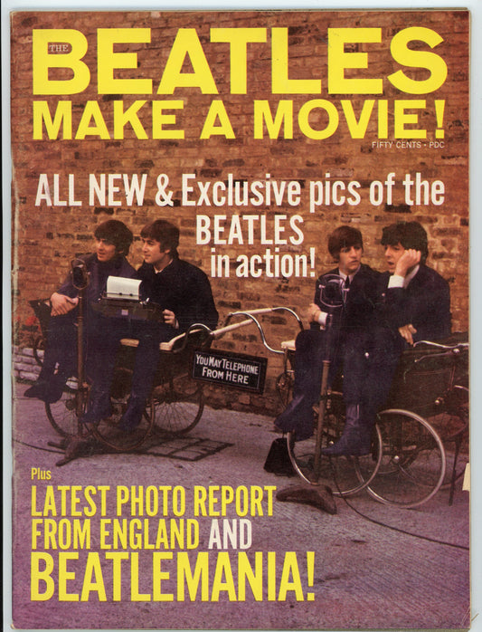1964 The Beatles Make a Movie! Vintage Magazine Extremely Rare!