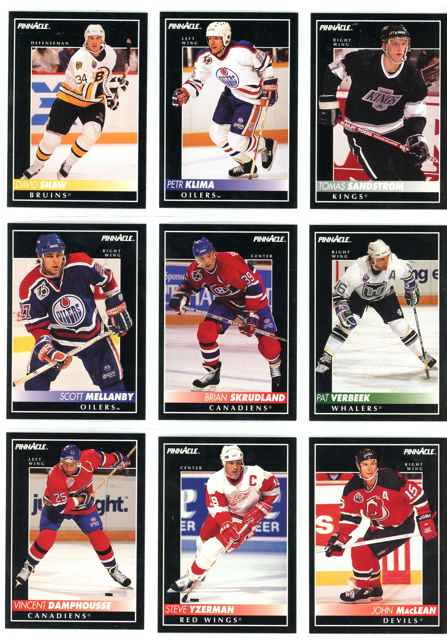 1992/93 Pinnacle Hockey Card Complete Set (420 Cards)