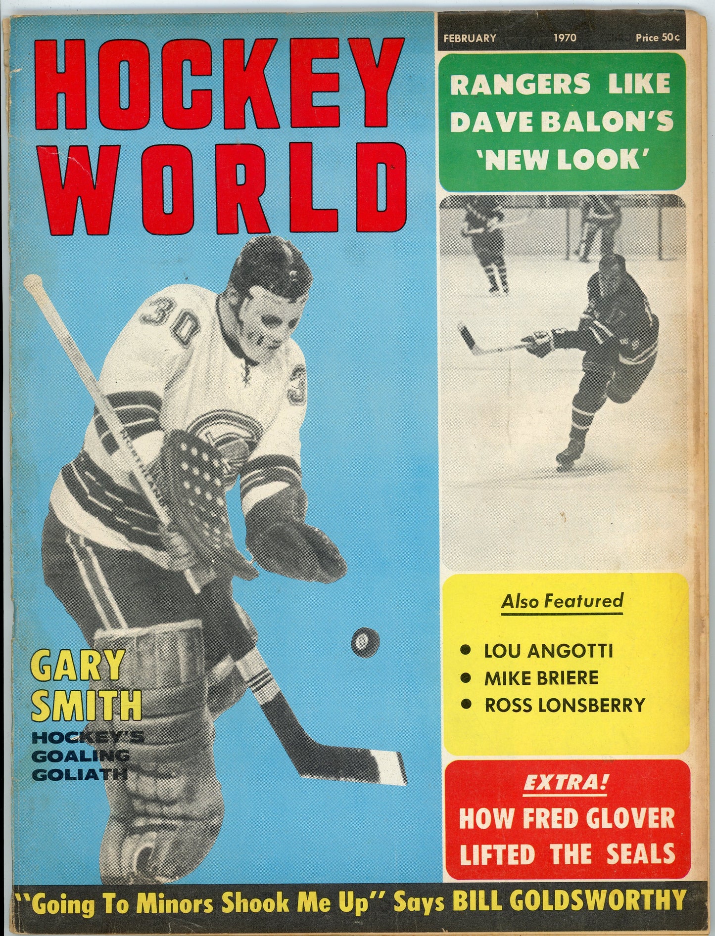 Vintage Hockey World Magazine (February, 1970) Gary Smith