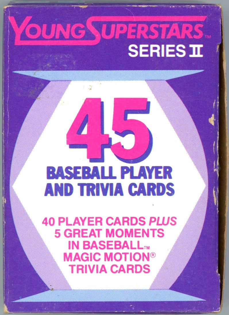 1988 Young Superstars Series II Baseball Card Complete Set (40 Cards) Opened