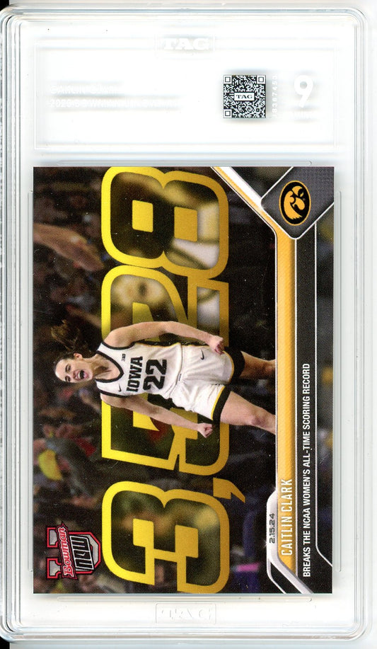 2023 Bowman U Now Caitlin Clark Graded Basketball Card #49 TAG 9