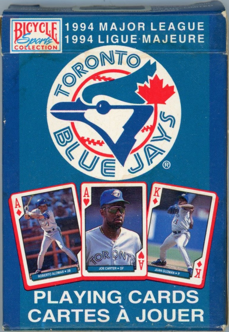 1994 Bicycle MLB Baseball Toronto Blue Jays Collectible Playing Card Deck Opened