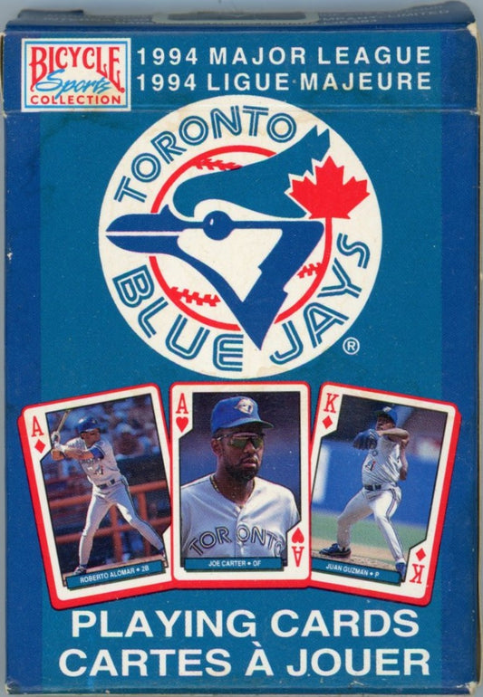 1994 Bicycle MLB Baseball Toronto Blue Jays Collectible Playing Card Deck Opened
