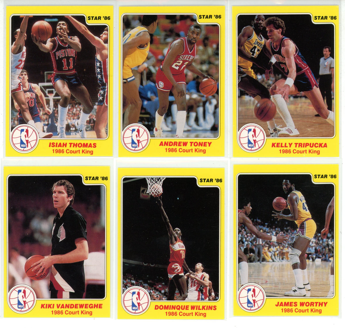 1986 Star Company Court Kings Basketball Complete Set. (33 Cards) EX/NMT Michael Jordan Rookie