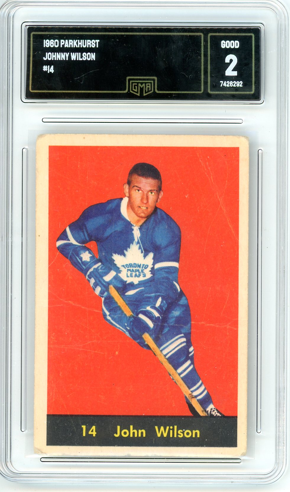 1960 Parkhurst Johnny Wilson Graded Card #14 GMA 2