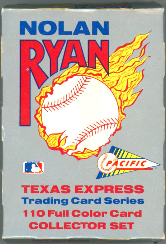 1991 Pacific Nolan Ryan Texas Express Baseball Card Complete Collector Set (110 Cards) Opened