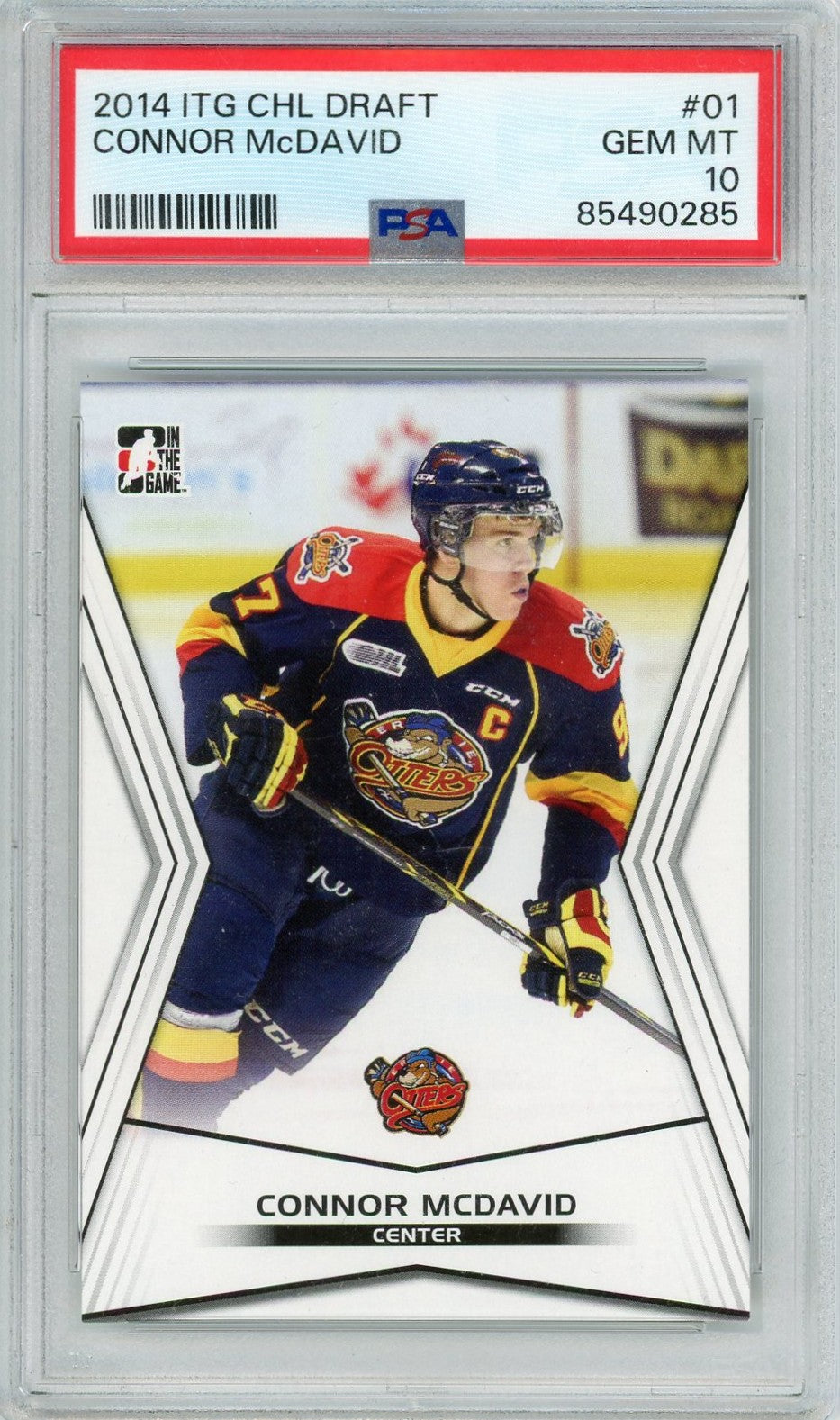 2014 In The Game CHL Draft Connor McDavid Graded Rookie Card #01 PSA 10
