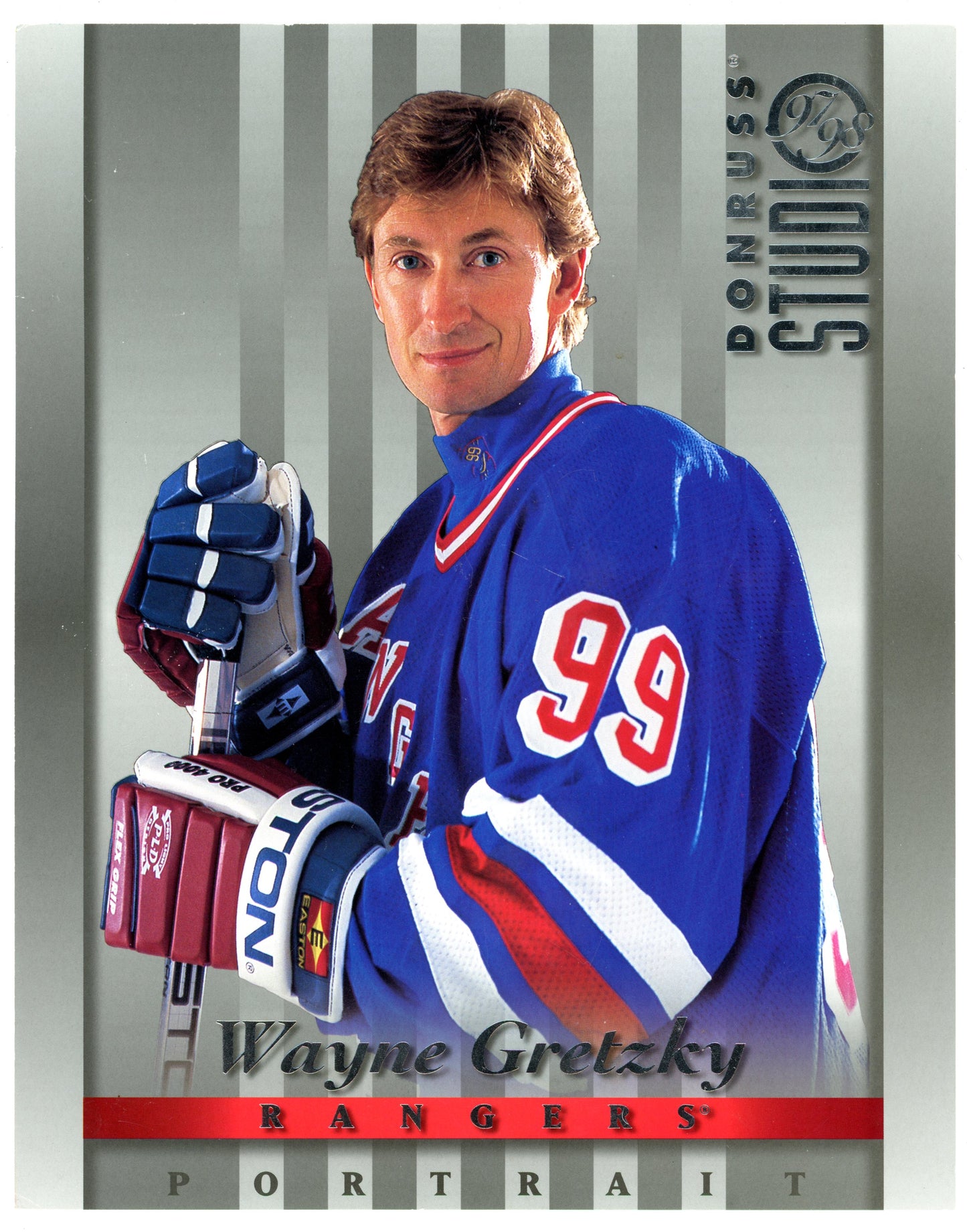 1997/98 Donruss Studio Wayne Gretzky NY Rangers Portrait Card 8" x 10"