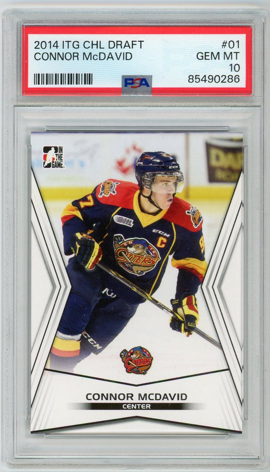 2014 In The Game CHL Draft Connor McDavid Graded Rookie Card #1 PSA 10