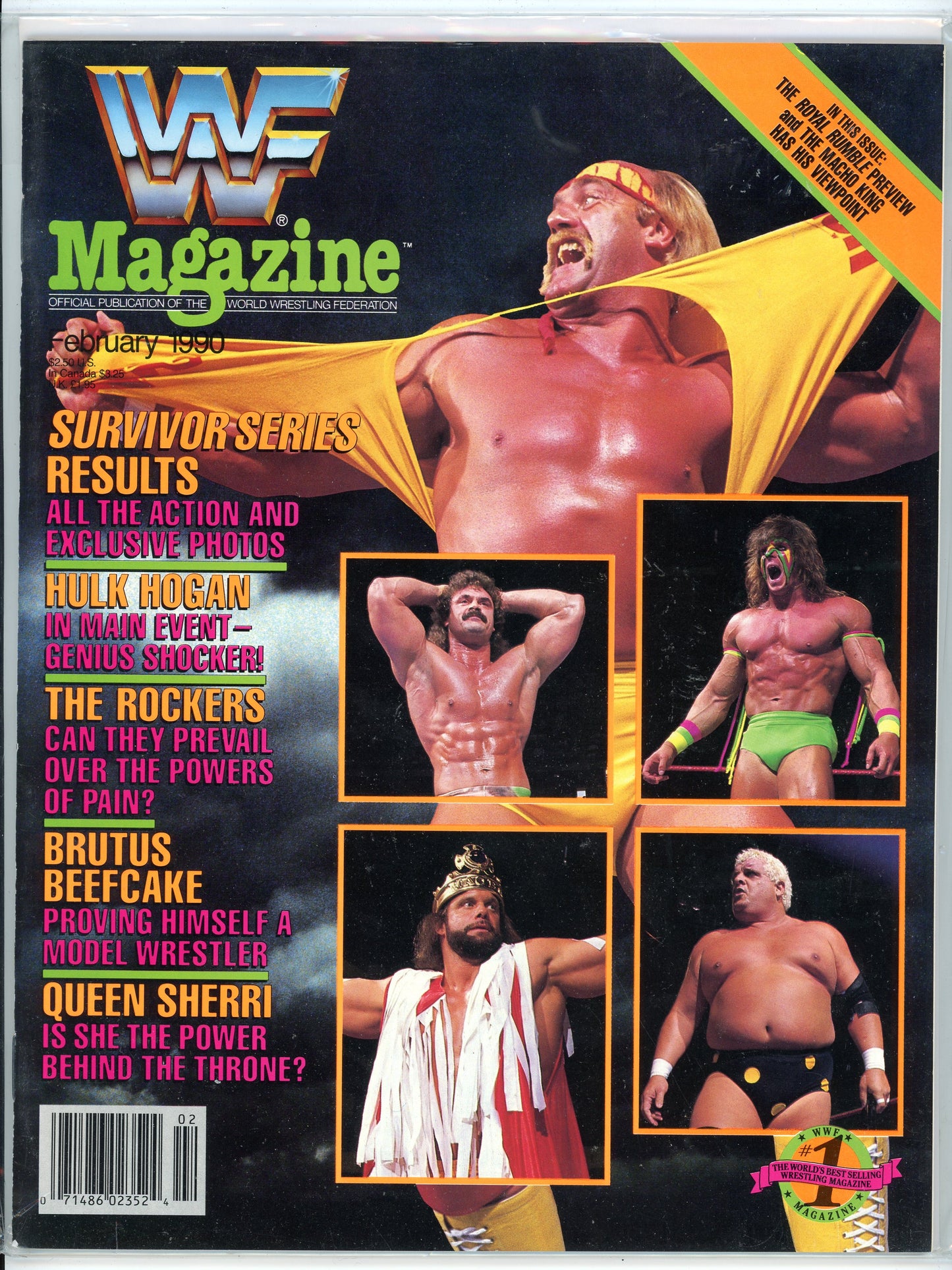 WWF Magazine Vintage Wrestling Magazine (February, 1990) Hulk Hogan