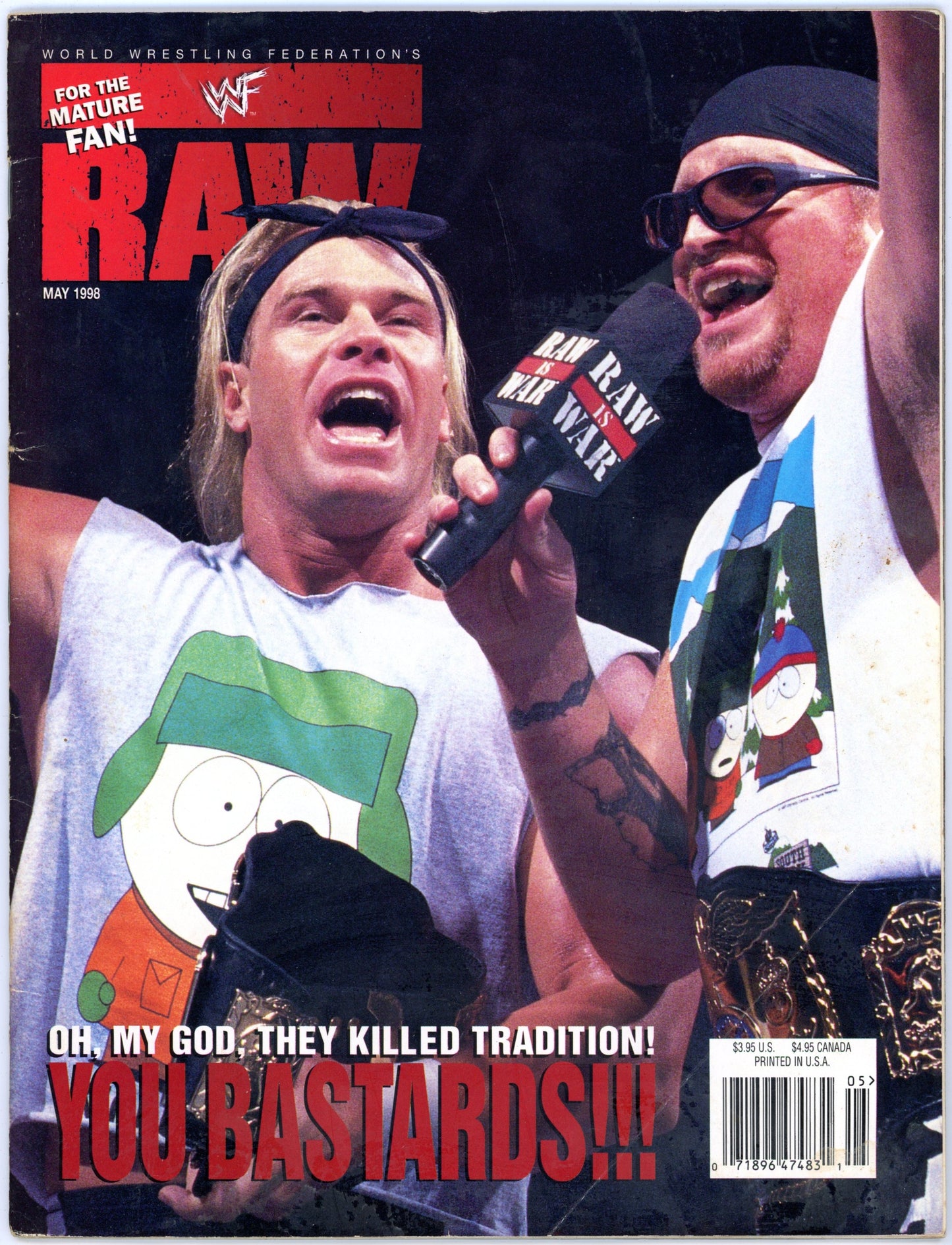 WWF WWE Raw Vintage Wrestling Magazine (May 1998) New Age Outlaws Cover