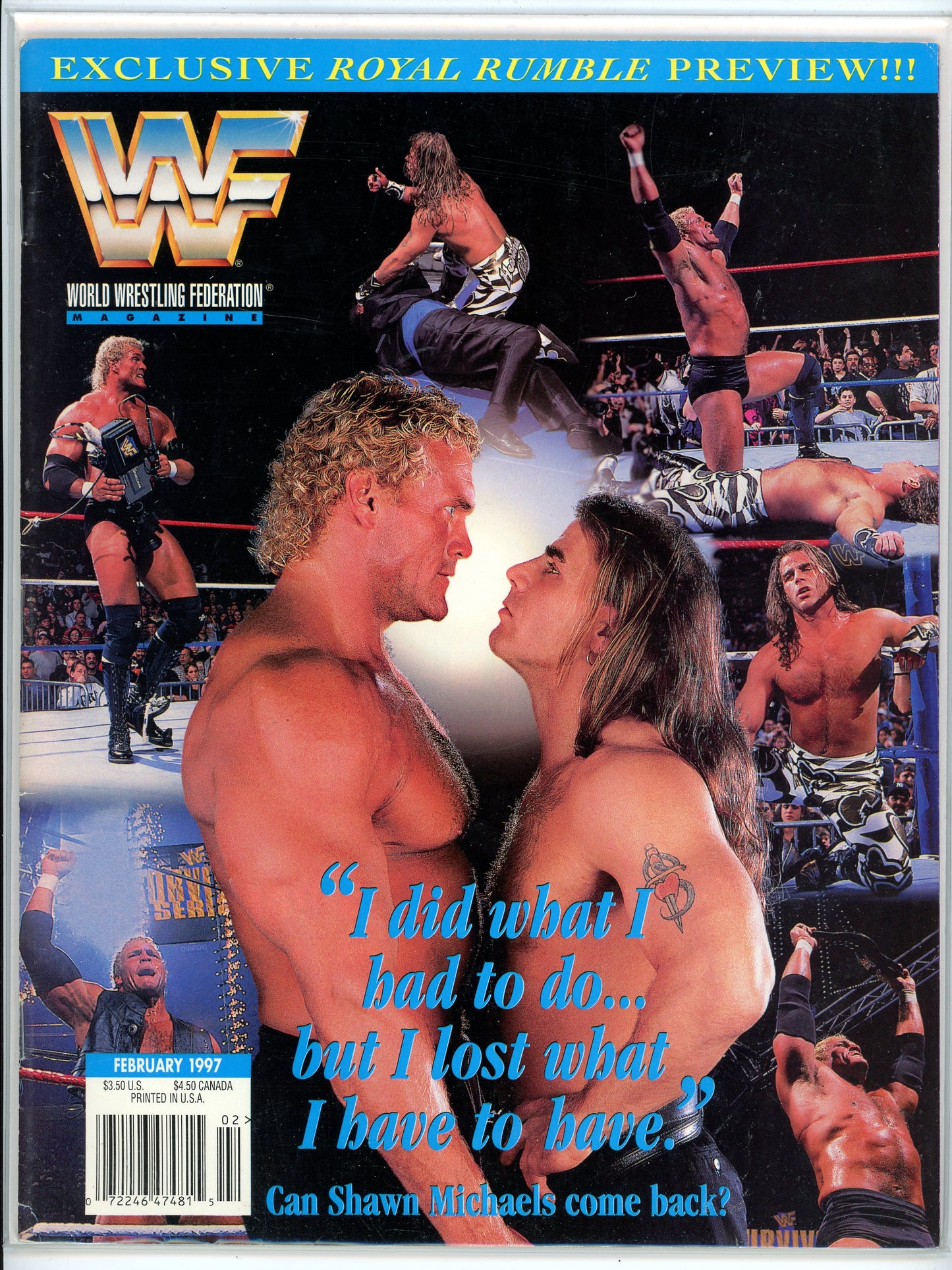 WWF Magazine Vintage Wrestling Magazine (February, 1997) Shawn Michaels