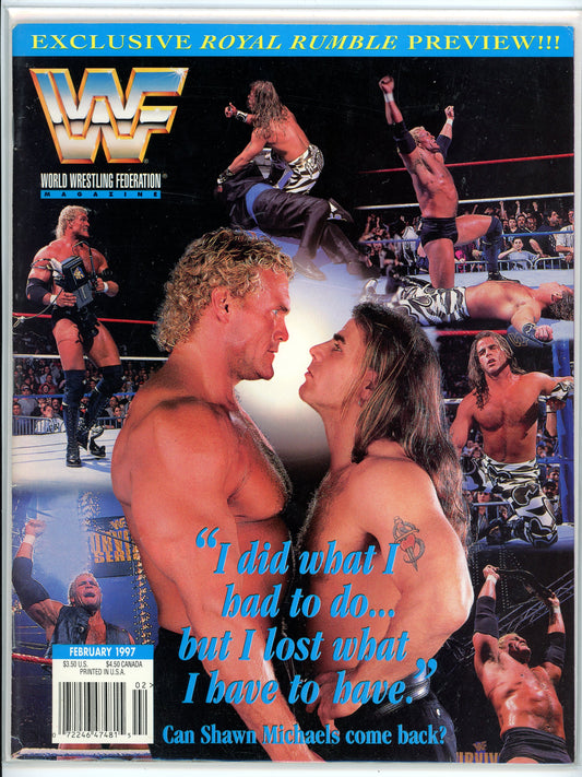 WWF Magazine Vintage Wrestling Magazine (February, 1997) Shawn Michaels