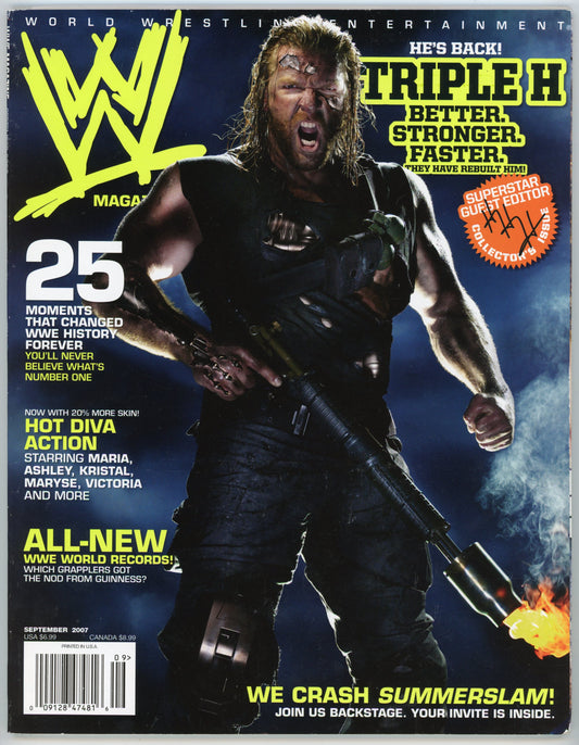 WWE Wrestling Magazine (September 2007) Triple H Cover