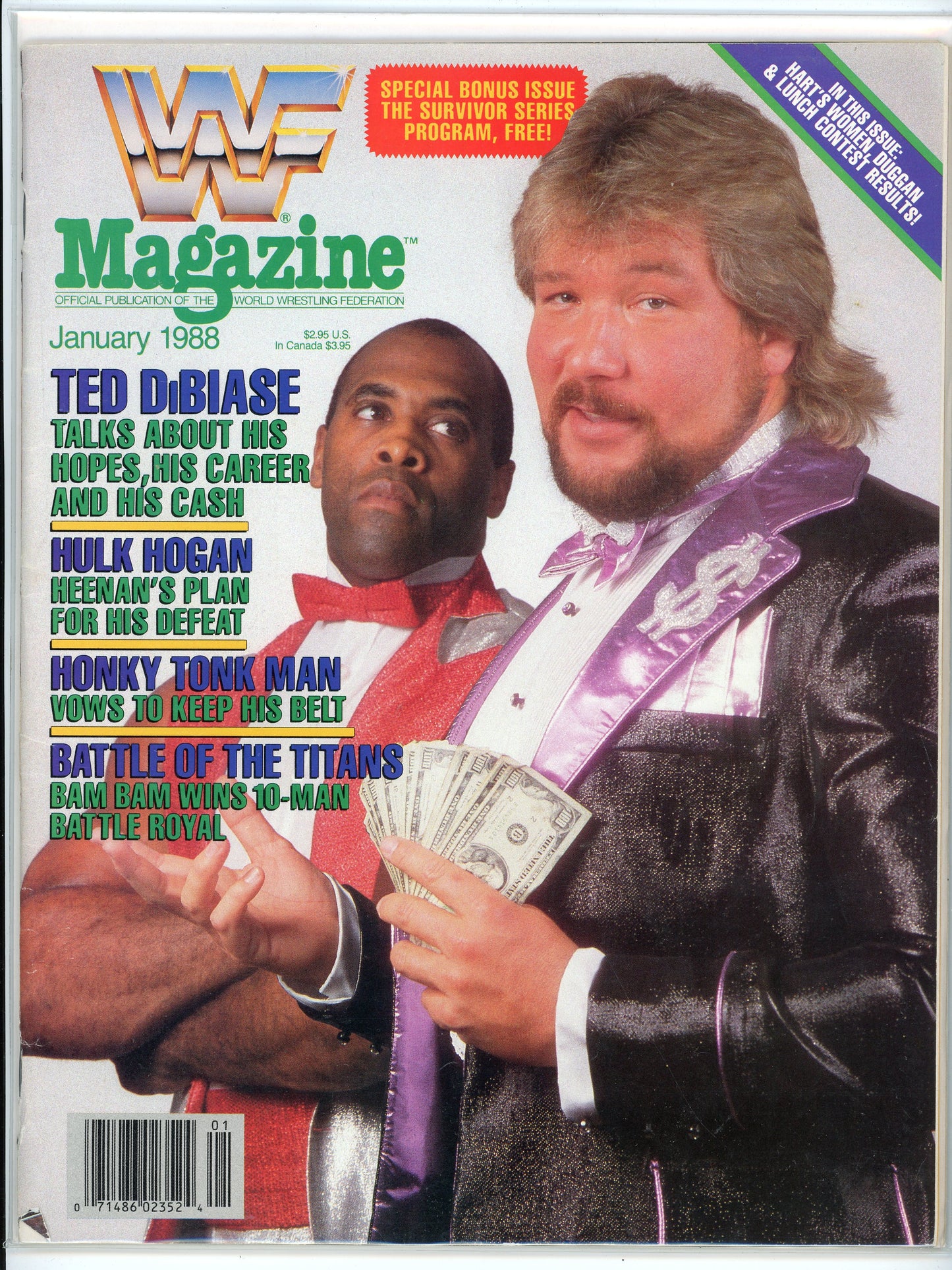 WWF Magazine Vintage Wrestling Magazine (January, 1988) Ted DiBiase