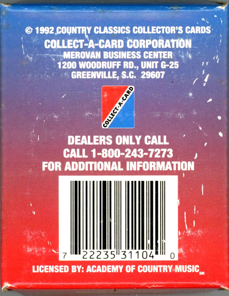 1992 Collect-a-Card Country Classics Series I Complete Trading Card Set (100 Cards) Opened