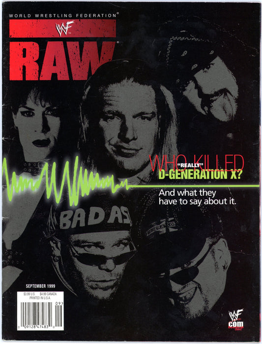 WWF WWE Raw Wrestling Magazine (September 1999) D-Generation X