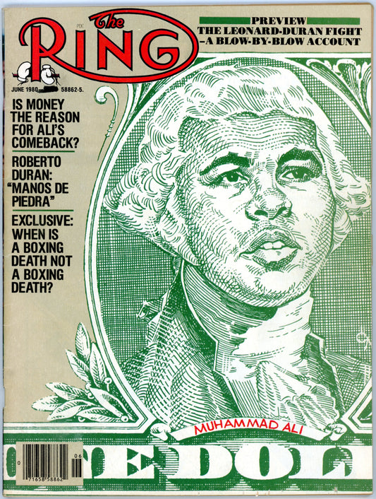 The Ring Vintage Boxing Magazine (June 1980) Muhammad Ali Illustration Cover