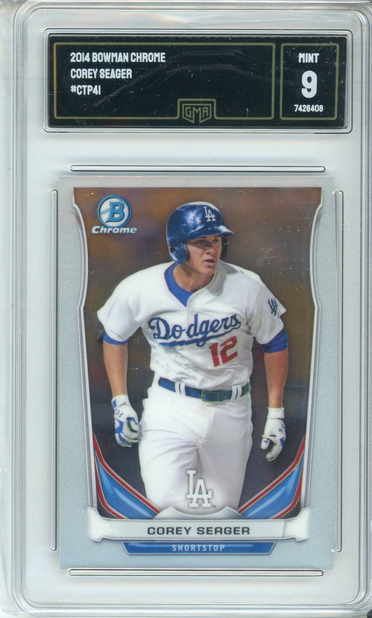 2014 Bowman Chrome Corey Seager #CTP41 Graded Card GMA 9