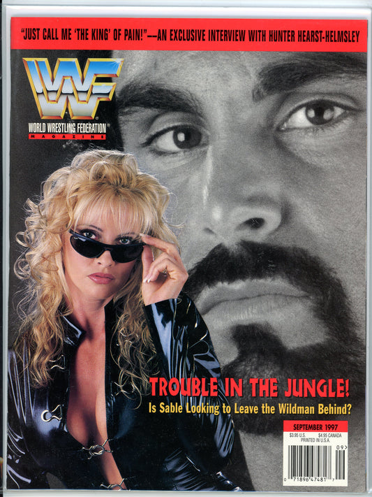 WWF Magazine Vintage Wrestling Magazine (September, 1997) Sable, "Wildman" Marc Mero