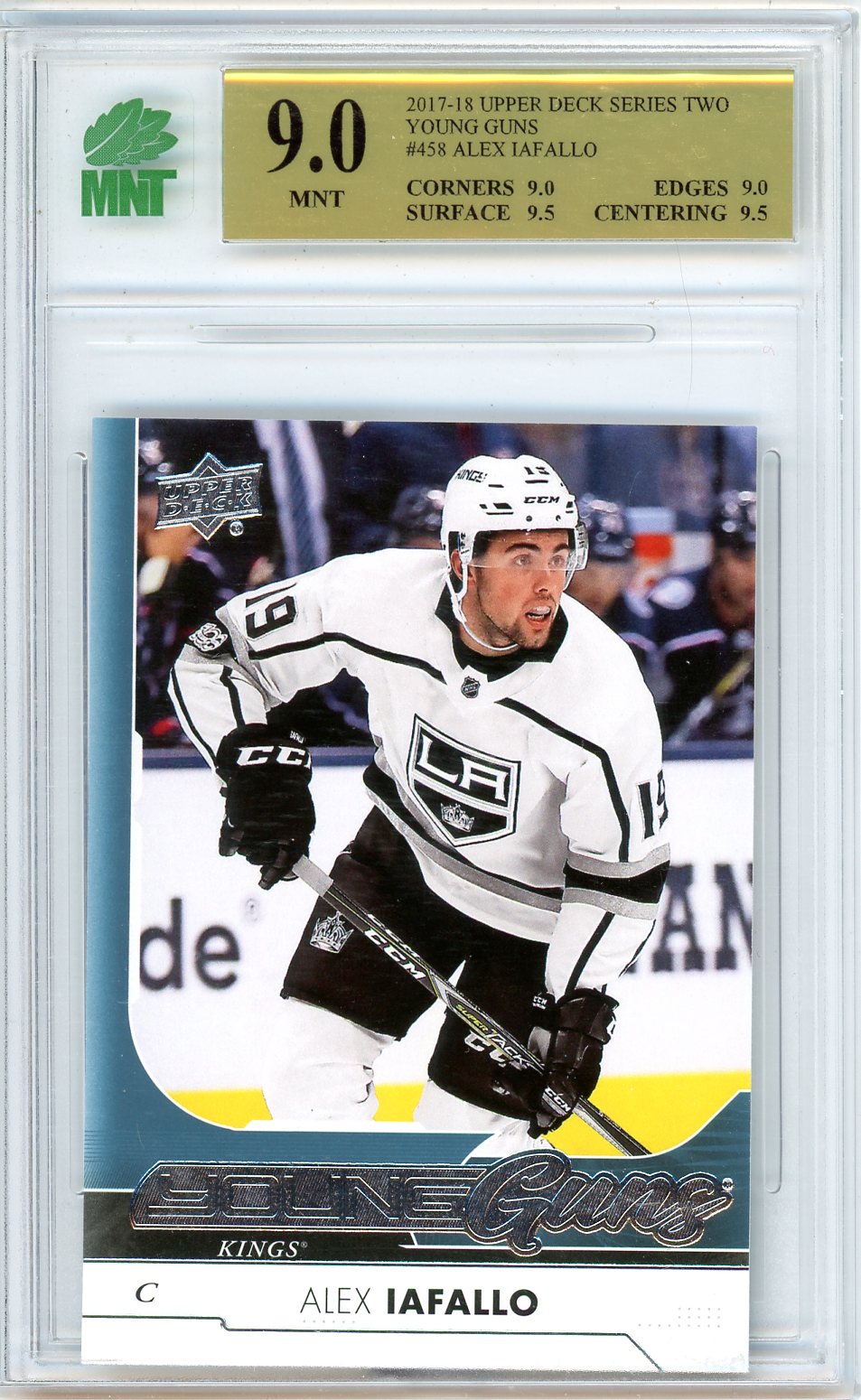 2017/18 Upper Deck Alex Iafallo Graded Rookie Card #458 MNT 9