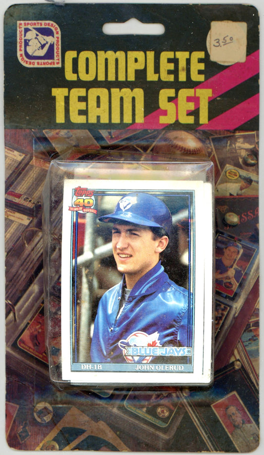 1991 Sports Design Topps 40th Toronto Blue Jays Baseball Card Complete Team Set (50 Cards)