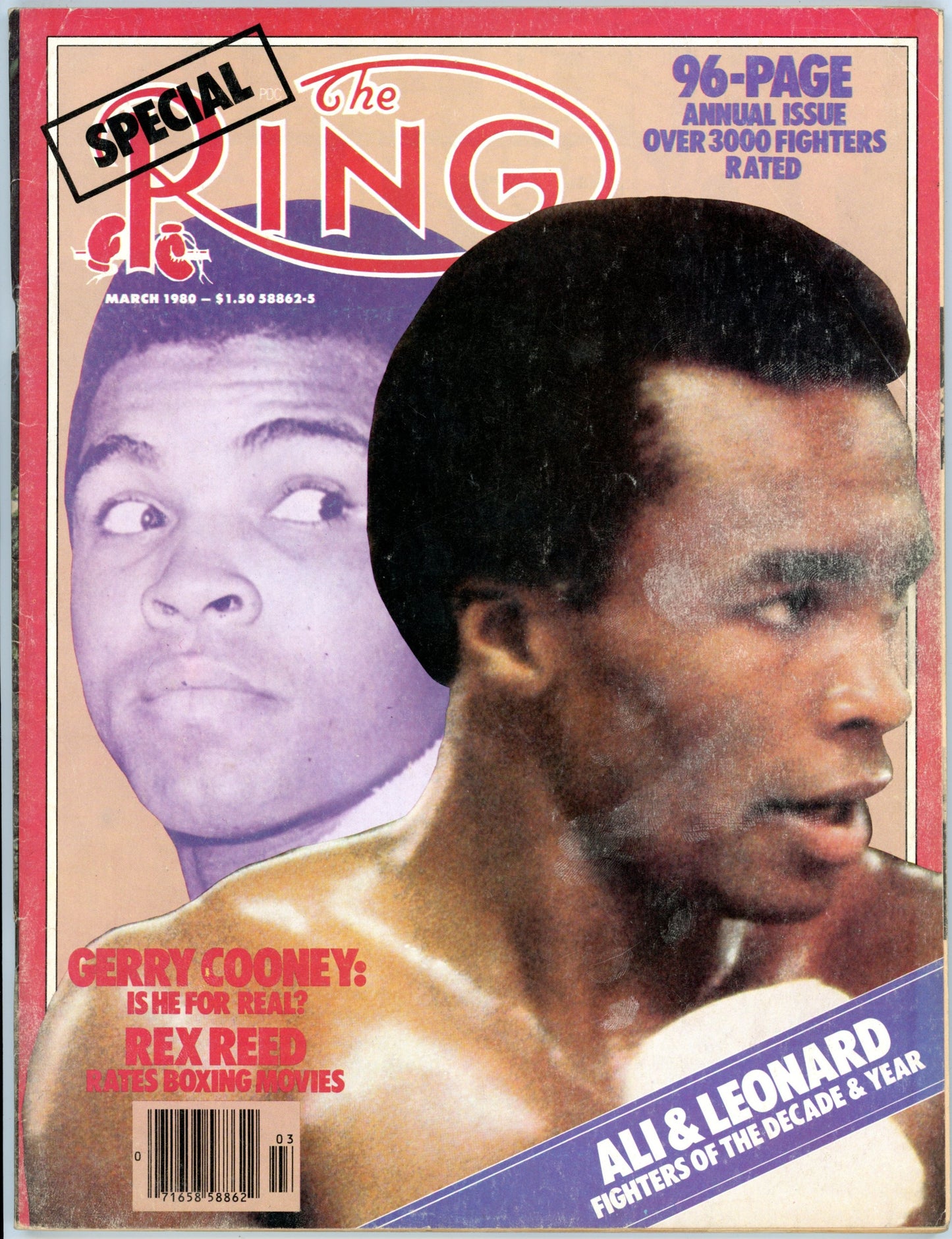 The Ring Vintage Boxing Magazine (March 1980) Muhammad Ali Sugar Ray Leonard